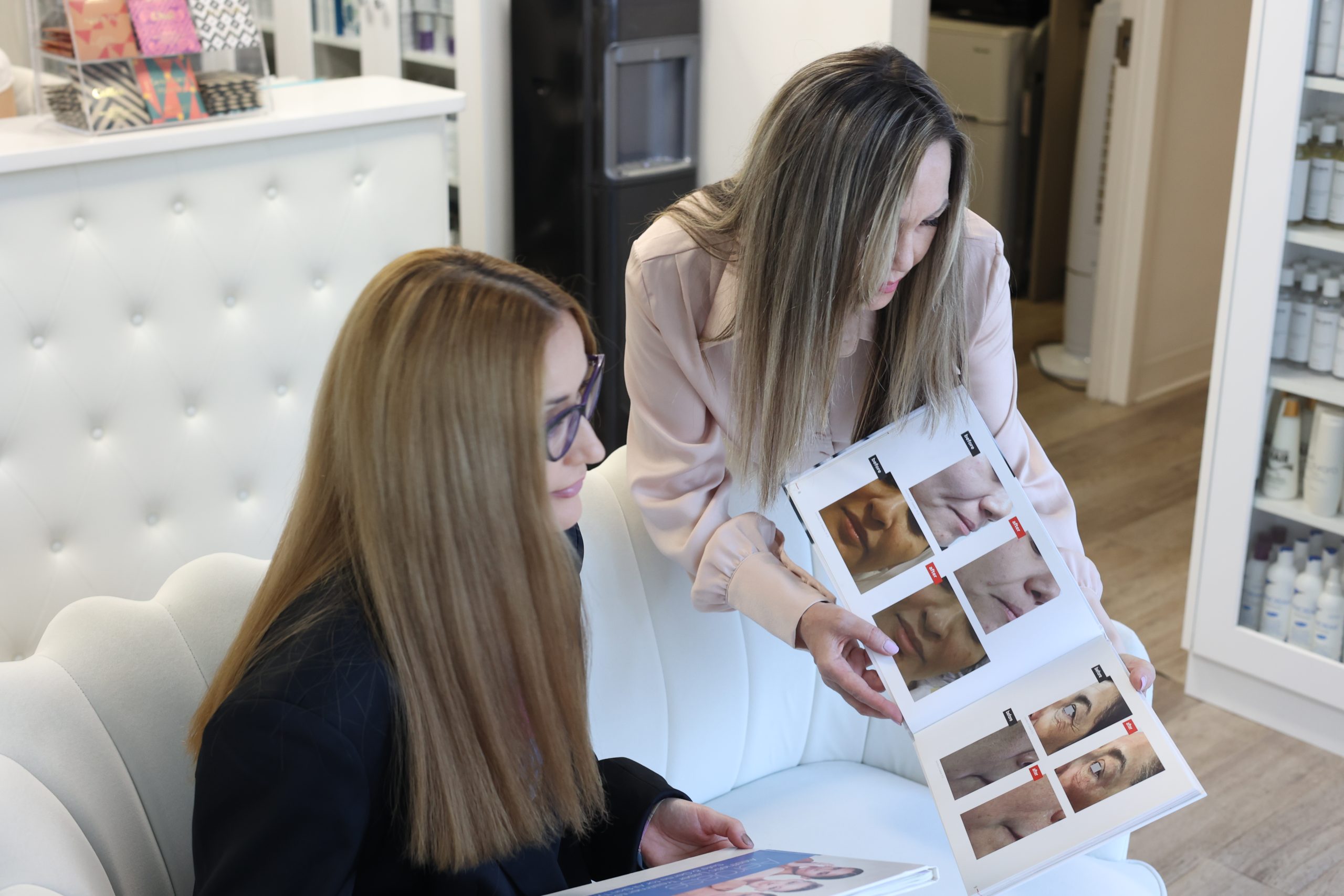 woman giving post care instructions for treatment